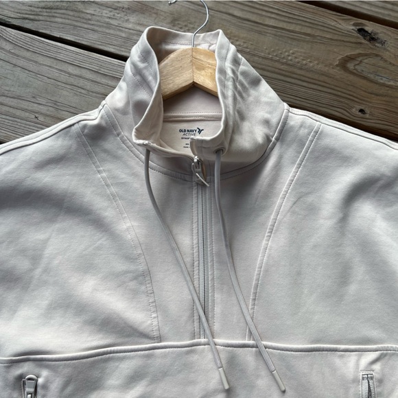 Old Navy Light Cream Half Zip Large Pullover Sweatshirt - Picture 10 of 12
